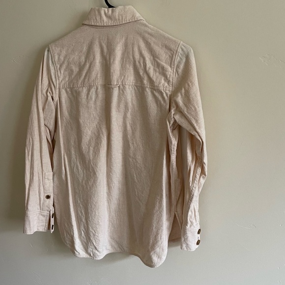 EVERLANE The Classic Cotton Flannel Shirt in heathered parchment - Picture 5 of 7